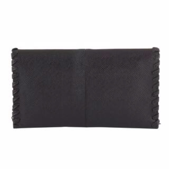 COPY - NWT Black Vegan Leather Black Clutch Bag